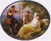 Angelica Kauffmann A Sleeping Nymph Watched by a Shepherd oil
